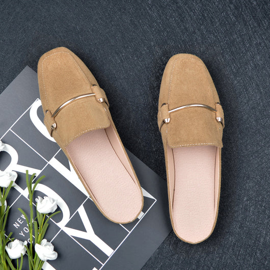 Pantuflas Baotou de Suela Plana para Mujer - Comodidad Casual - Image 14