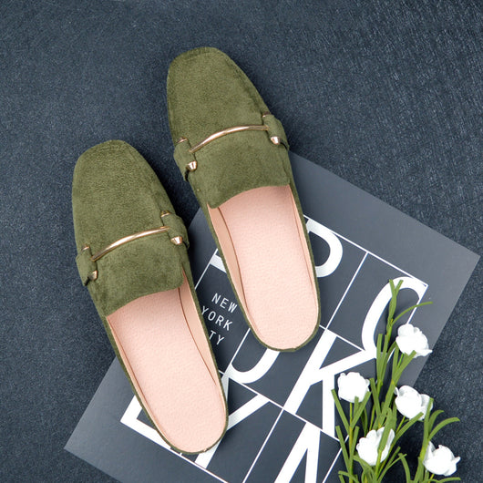 Pantuflas Baotou de Suela Plana para Mujer - Comodidad Casual - Image 17