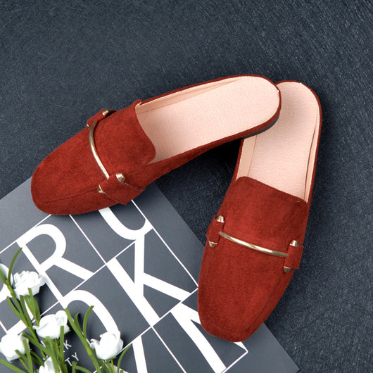Pantuflas Baotou de Suela Plana para Mujer - Comodidad Casual - Image 16