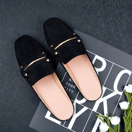Pantuflas Baotou de Suela Plana para Mujer - Comodidad Casual