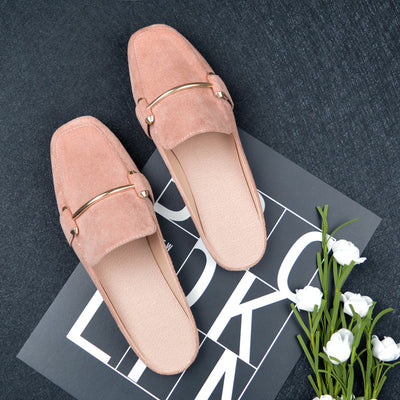 Pantuflas Baotou de Suela Plana para Mujer - Comodidad Casual - Image 3