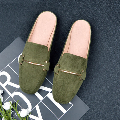 Pantuflas Baotou de Suela Plana para Mujer - Comodidad Casual - Image 4