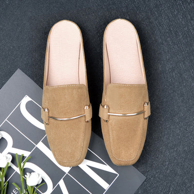 Pantuflas Baotou de Suela Plana para Mujer - Comodidad Casual - Image 2