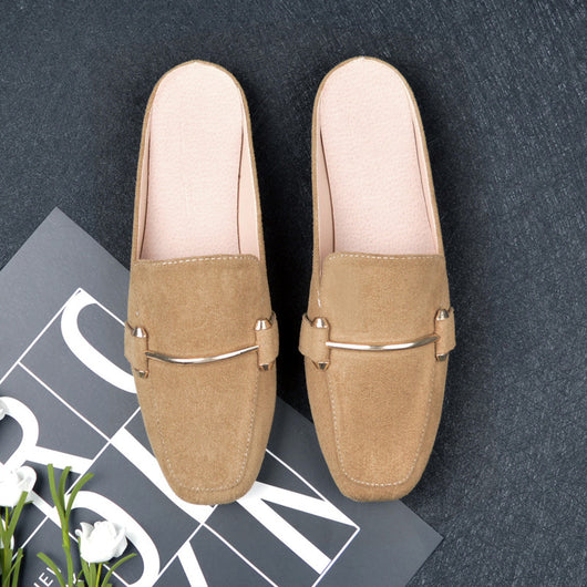 Pantuflas Baotou de Suela Plana para Mujer - Comodidad Casual - Image 2
