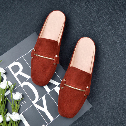 Pantuflas Baotou de Suela Plana para Mujer - Comodidad Casual - Image 5