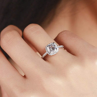Anillo de Diamante Moissanita de 1 Quilate para Mujer - Diseño Princesa y Redondo Luxury - Image 3