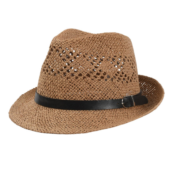 Sombrero Jazz de Paja Personalizado Hecho a Mano