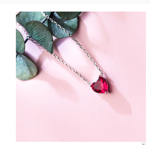 Collar Gargantilla de Plata 925 Corazón Rojo Cristal - Joyería Fina para Mujer - Image 9