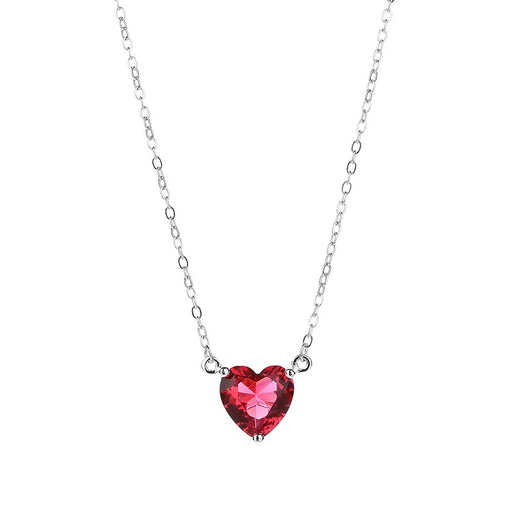 Collar Gargantilla de Plata 925 Corazón Rojo Cristal - Joyería Fina para Mujer - Image 8