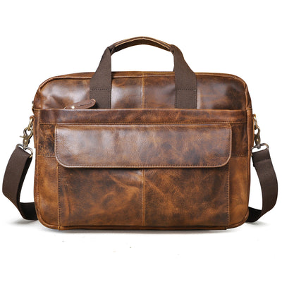 Bolsa Mensajera de Cuero Genuino Premium para Hombre