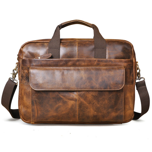 Bolsa Mensajera de Cuero Genuino Premium para Hombre