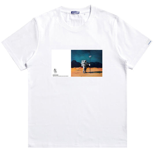 Playera Estampada Estación Lunar - Diseño Trendy Manga Corta Verano