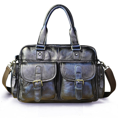 Maletín Ejecutivo de Cuero para Hombre - Bolsa Mensajero Profesional