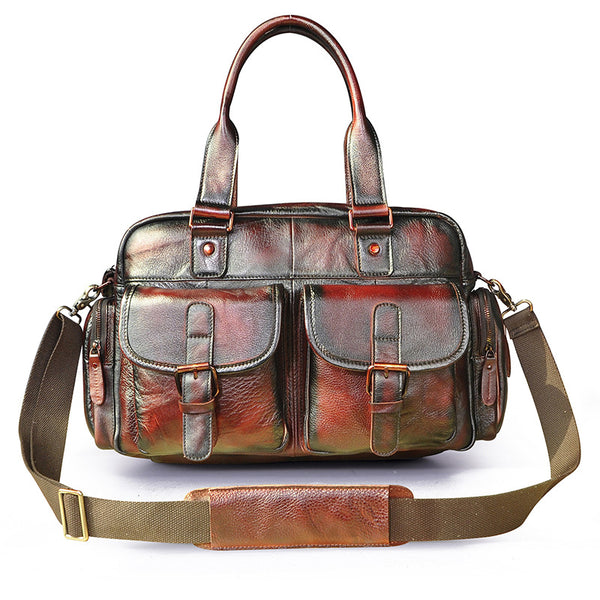 Maletín Ejecutivo de Cuero para Hombre - Bolsa Mensajero Profesional