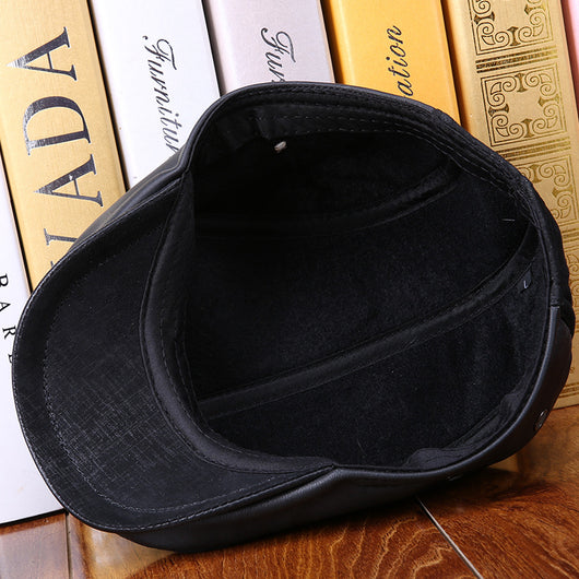 Boina de Cuero para Hombre con Protección de Orejas en Gamuza - Image 4