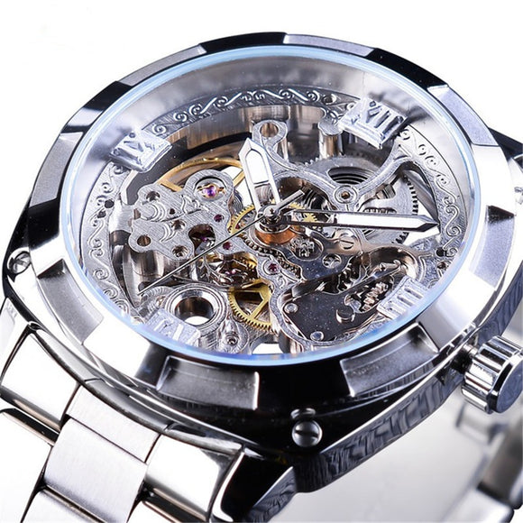 Reloj Mecánico Automático Hueco Impermeable para Hombre - Diseño Elegante