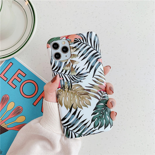 Funda Protectora iPhone XR Verde Hojas Mate Resistente - Image 14