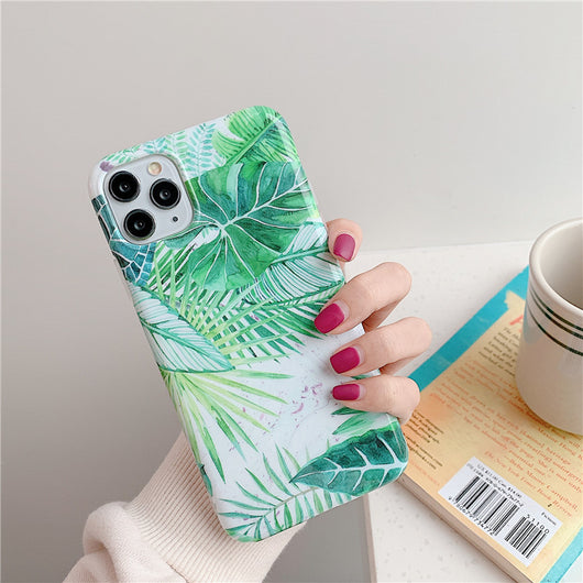 Funda Protectora iPhone XR Verde Hojas Mate Resistente - Image 7