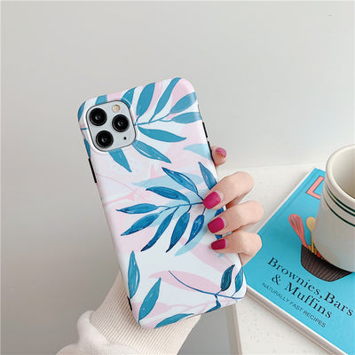 Funda Protectora iPhone XR Verde Hojas Mate Resistente - Image 4