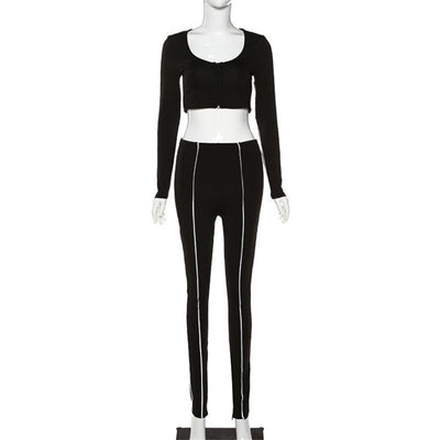 Conjunto de 2 Piezas para Mujer con Manga Larga Ajustado - Image 13