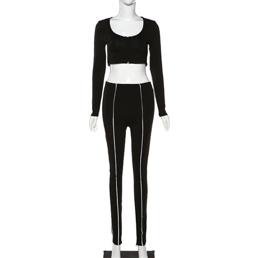Conjunto de 2 Piezas para Mujer con Manga Larga Ajustado - Image 13