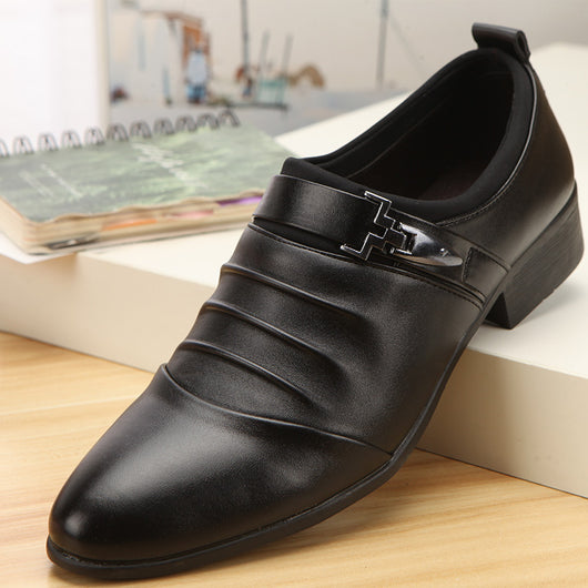 Zapatos de Boda Negros Estilo Coreano Punta Afilada para Hombre - Image 5