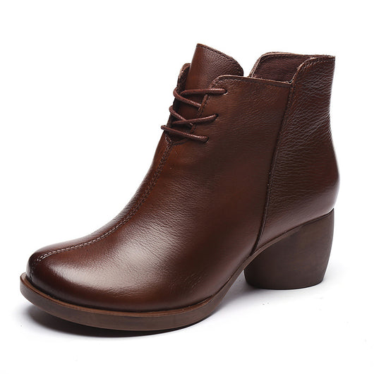 Botas Martin de Cuero para Mujer con Tacón Grueso Cómodo y Elegante - Image 4
