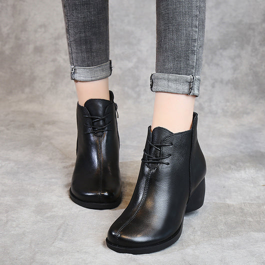 Botas Martin de Cuero para Mujer con Tacón Grueso Cómodo y Elegante - Image 3