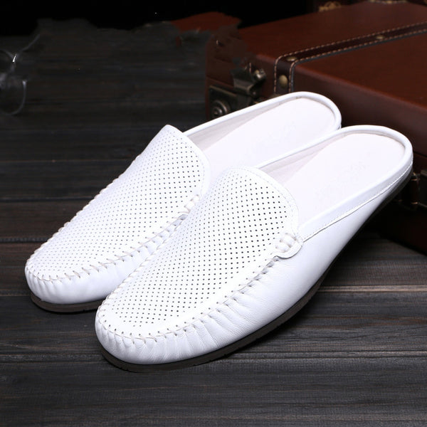 Pantuflas Casuales de Verano para Hombre - Cuero Suave y Suela Cómoda