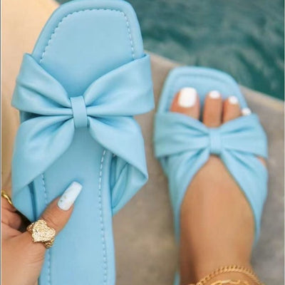 Pantuflas Femeninas con Moño y Suela Plana - Image 4