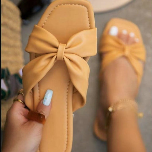 Pantuflas Femeninas con Moño y Suela Plana - Image 3
