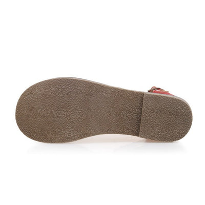Sandalias Planas con Hebilla Hueca y Punta Redonda para Mujer - Image 4