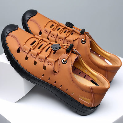 Sandalias Casuales de Cuero Baotou con Perforaciones - Image 9