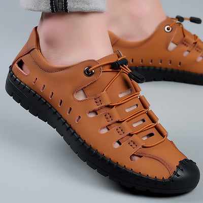 Sandalias Casuales de Cuero Baotou con Perforaciones - Image 5