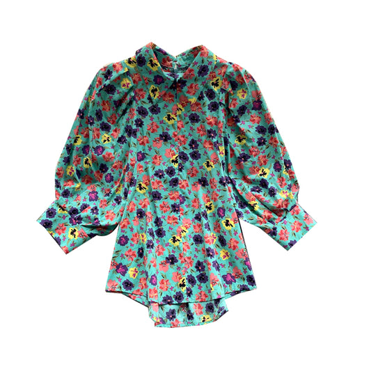 Blusa Floral Suelta con Mangas Abullonadas - Diseño Exclusivo para Mujer - Image 9