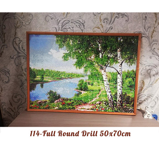 Cuadro de Mosaico Paisaje de Abedul - Pintura Diamante 5D - Image 2