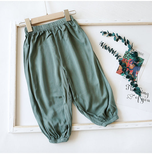Pantalones Frescos Anti Mosquito para Bebé - Tela de Seda de Hielo y Algodón
