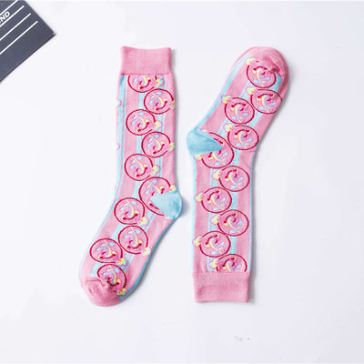 Calcetines Altos de Algodón 100% para Mujer - Estilo Urbano Hip Hop Otoño Invierno - Image 8