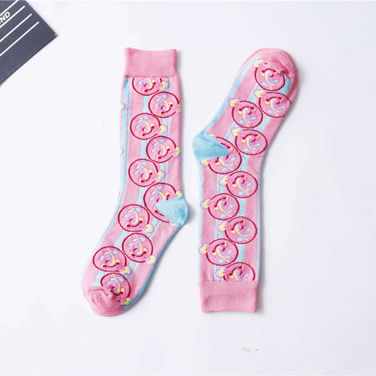 Calcetines Altos de Algodón 100% para Mujer - Estilo Urbano Hip Hop Otoño Invierno - Image 5