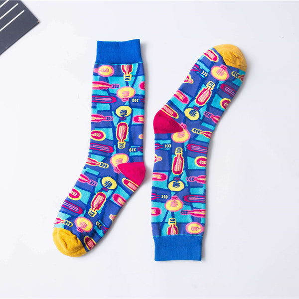 Calcetines Altos de Algodón 100% para Mujer - Estilo Urbano Hip Hop Otoño Invierno - Image 2