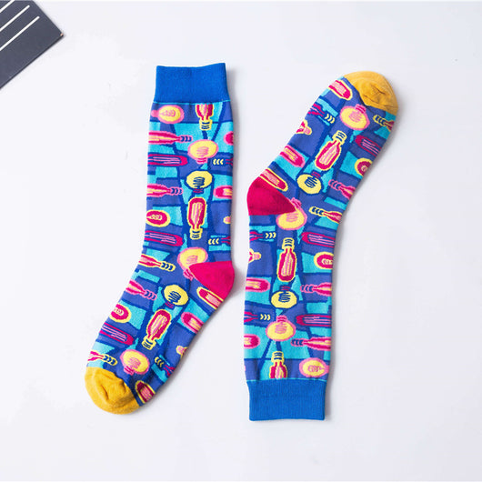 Calcetines Altos de Algodón 100% para Mujer - Estilo Urbano Hip Hop Otoño Invierno - Image 2