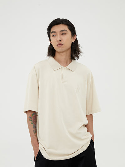 Playera Suelta con Solapa - Manga Corta Cómoda y Versátil - Image 3