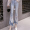 High Waisted Slim Beaded and Tasselled Ulzzang Style Pants