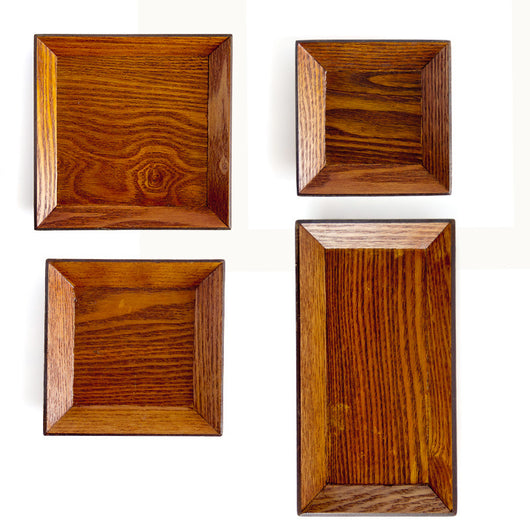 Plato Cuadrado de Madera de Acacia Premium - Bandeja para Servir Postres y Sushi - Image 15
