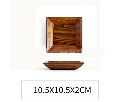 Plato Cuadrado de Madera de Acacia Premium - Bandeja para Servir Postres y Sushi - Image 6