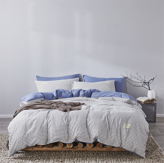 Juego de Sábanas de Algodón Puro para Cama Individual - 3 Piezas