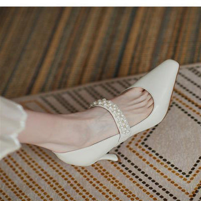 Zapatos de Tacón Alto Stiletto Punta Fina para Mujer en Cuero - Image 2