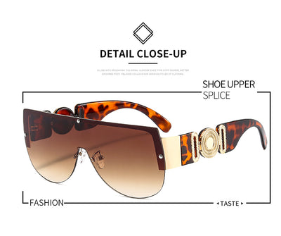 Gafas de Sol Semicirculares Personalizables de Metal - Diseño Futurista Unisex - Image 9