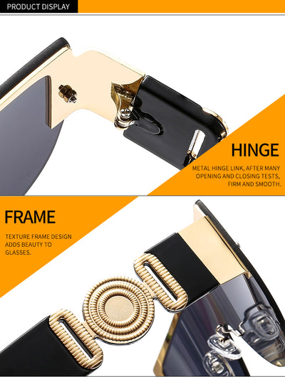 Gafas de Sol Semicirculares Personalizables de Metal - Diseño Futurista Unisex - Image 10
