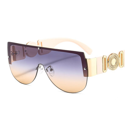 Gafas de Sol Semicirculares Personalizables de Metal - Diseño Futurista Unisex - Image 7